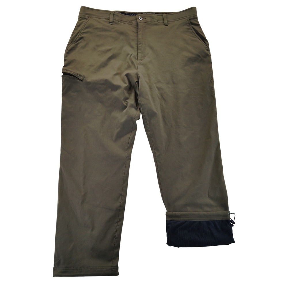 Gerry Venture Pants Mens 40x30 Green Excellent Fleece Lined Hiking Cargo Gear